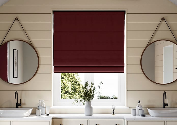 Shima Faux Silk, Claret - Twist&Fit Roman Blind - Image 3